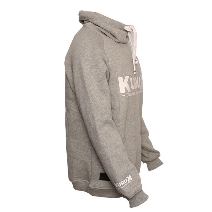 Sweat Femme à Capuche Epais Kuruk - Modèle MJ - Gris Chiné