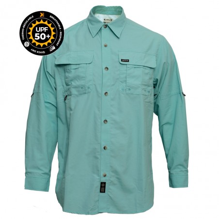 Chemise de pêche Simms homme XL bleu manches longues légère