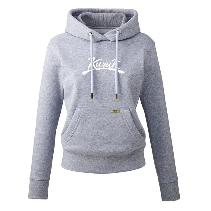 Sweat Femme à Capuche Epais Kuruk - Modèle MJ - Gris Chiné